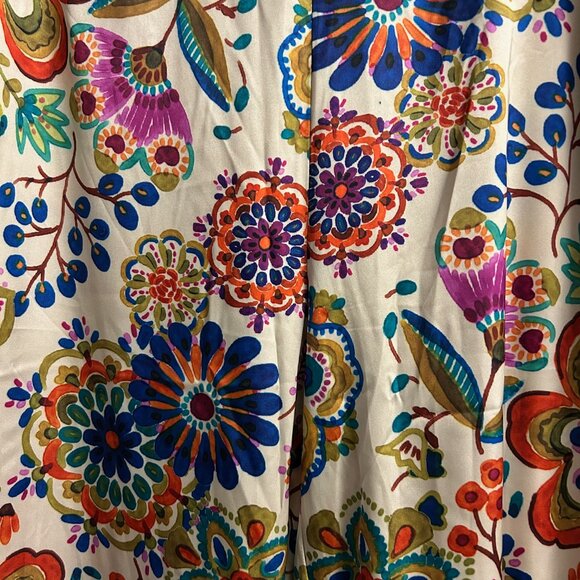 5128-MAP Paparazzi Silk Floral Pants - Picture 3 of 3